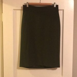 Paniz Forest Green High Waisted Pencil Skirt